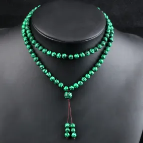 Fashion 108 Mala Natural Blue Onyx Beaded Prayer Bracelets  Necklaces