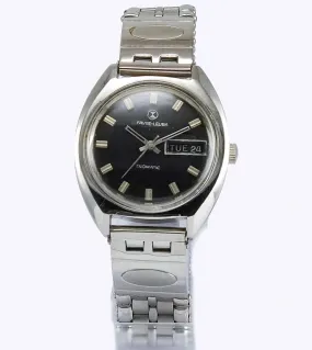 Favre Leuba Duomatic 2066 Black Dial 17 Jewels Men's Automatic Watch