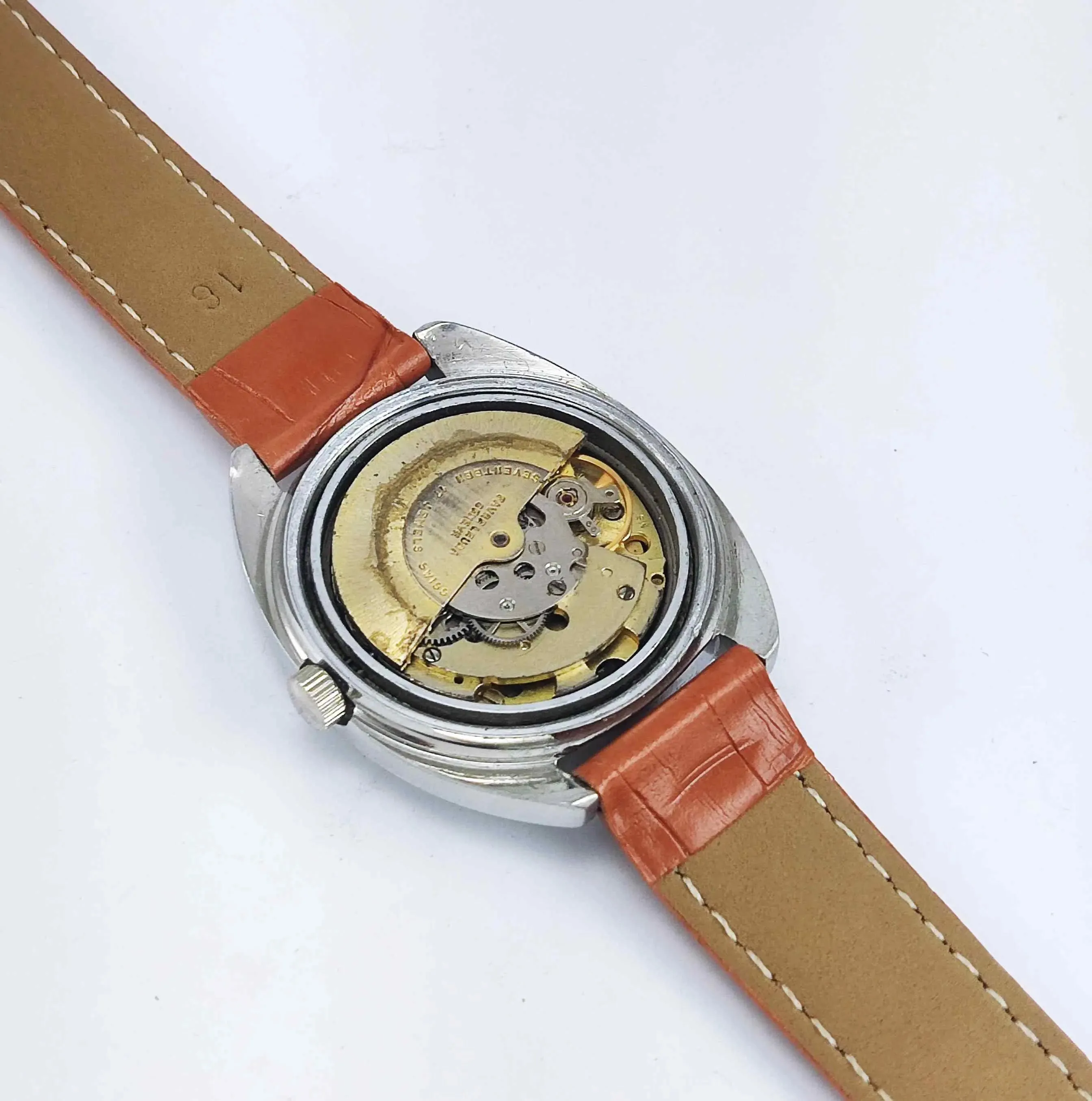 Favre Leuba Geneve Duomatic 1916 Off White Color Dial Automatic 17 Jewels Men's Watch