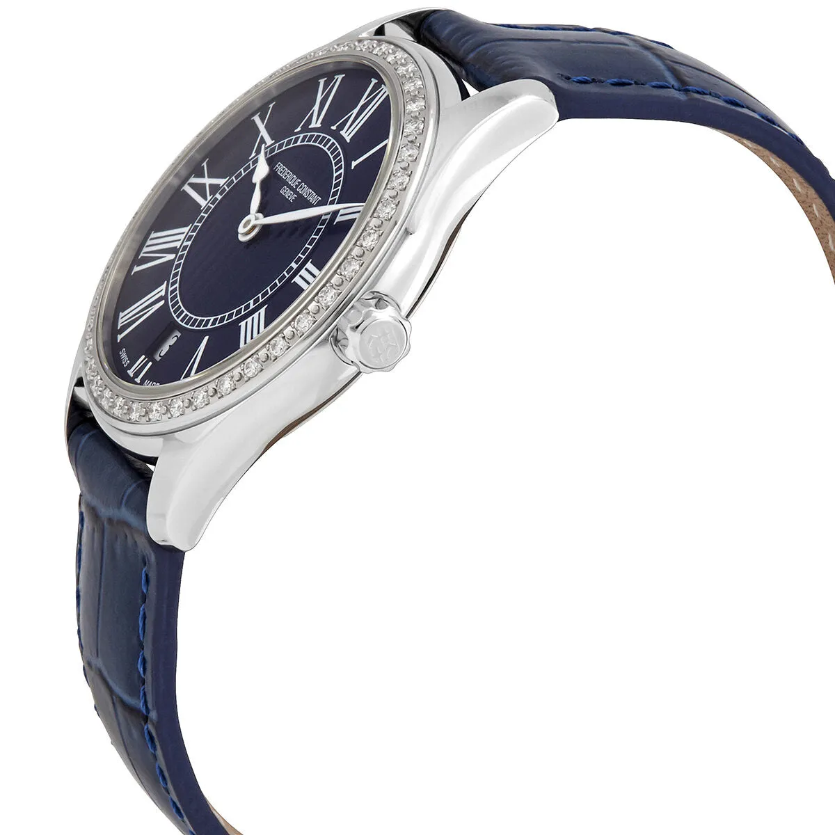 Frederique Constant Classics Quartz Diamond Blue Dial Watch FC-220MN3BD6