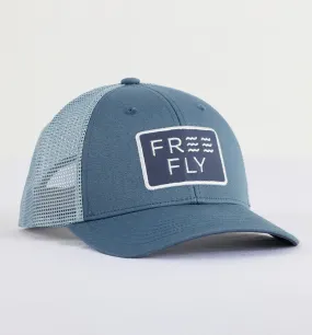 Free Fly Wave Trucker Hat in Slate Blue