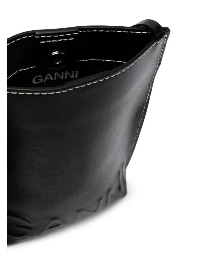 Ganni Small Recycled Leather Crossbody Bag