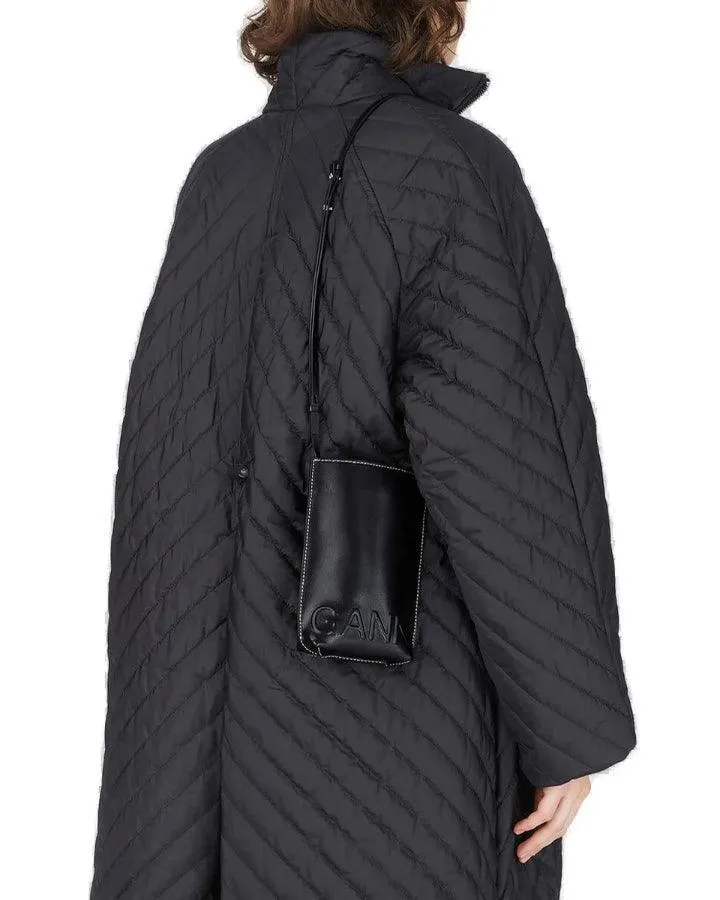 Ganni Small Recycled Leather Crossbody Bag