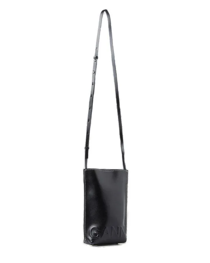 Ganni Small Recycled Leather Crossbody Bag