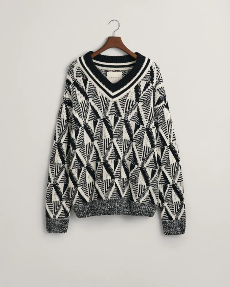 Gant Apparel Mens GEOMETRIC PATTERN V 005/BLACK