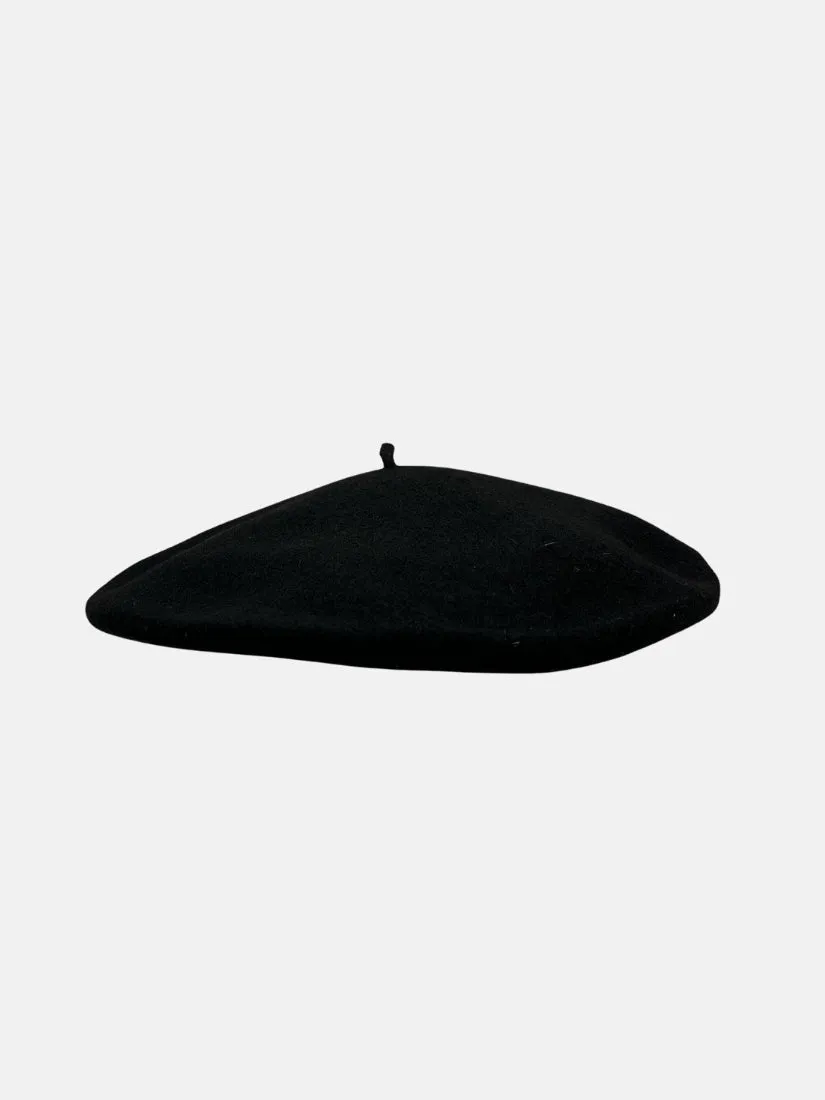 Gaucho Beret in Black Wool