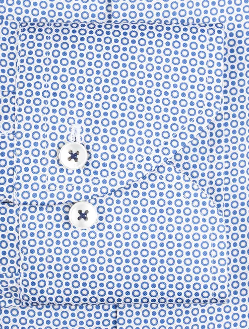 Geometric Pattern Shirt Blue