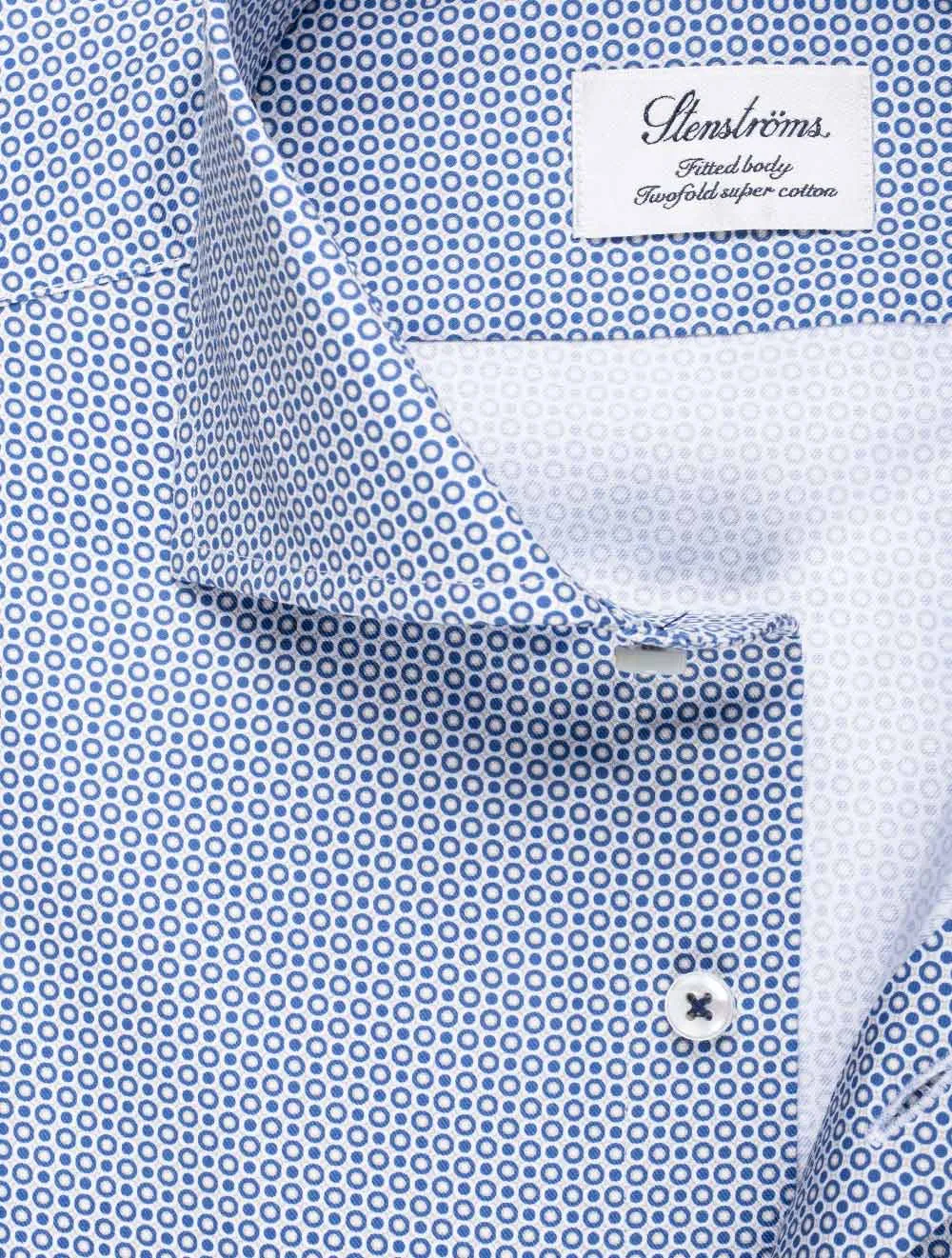 Geometric Pattern Shirt Blue
