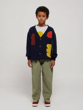 Geometric Shapes Intarsia Cardigan
