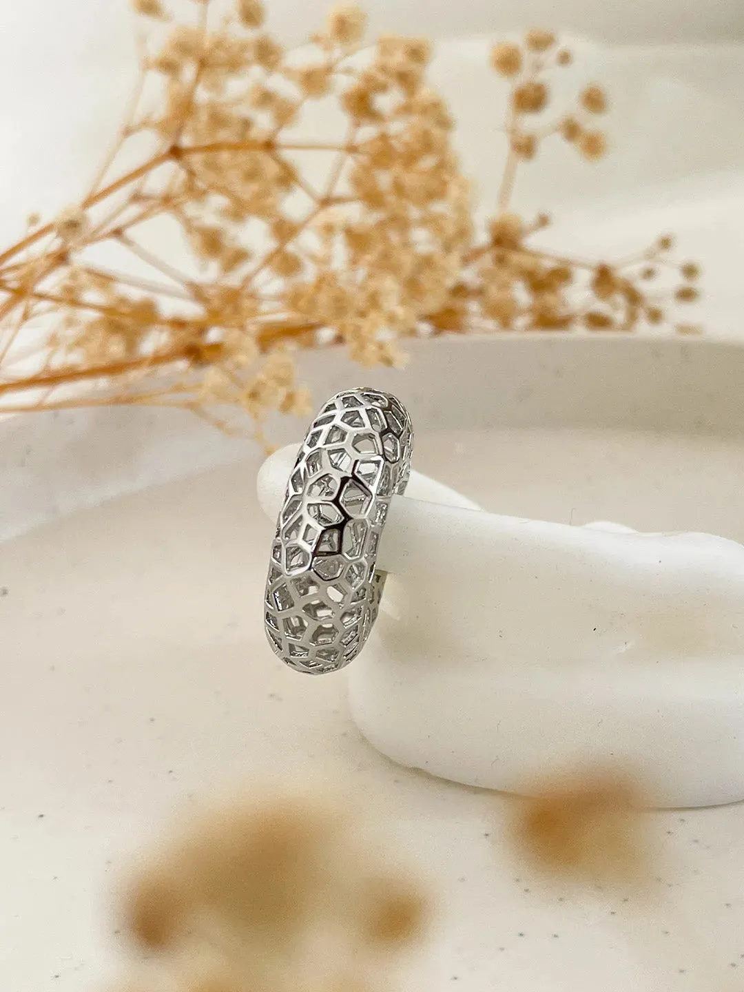 Geometric Web Tangled Earcuff