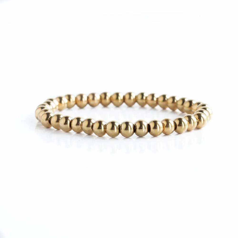 gold beaded stretch bracelets