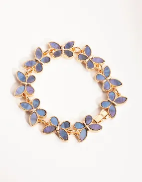 Gold Inlay Butterfly Bracelet