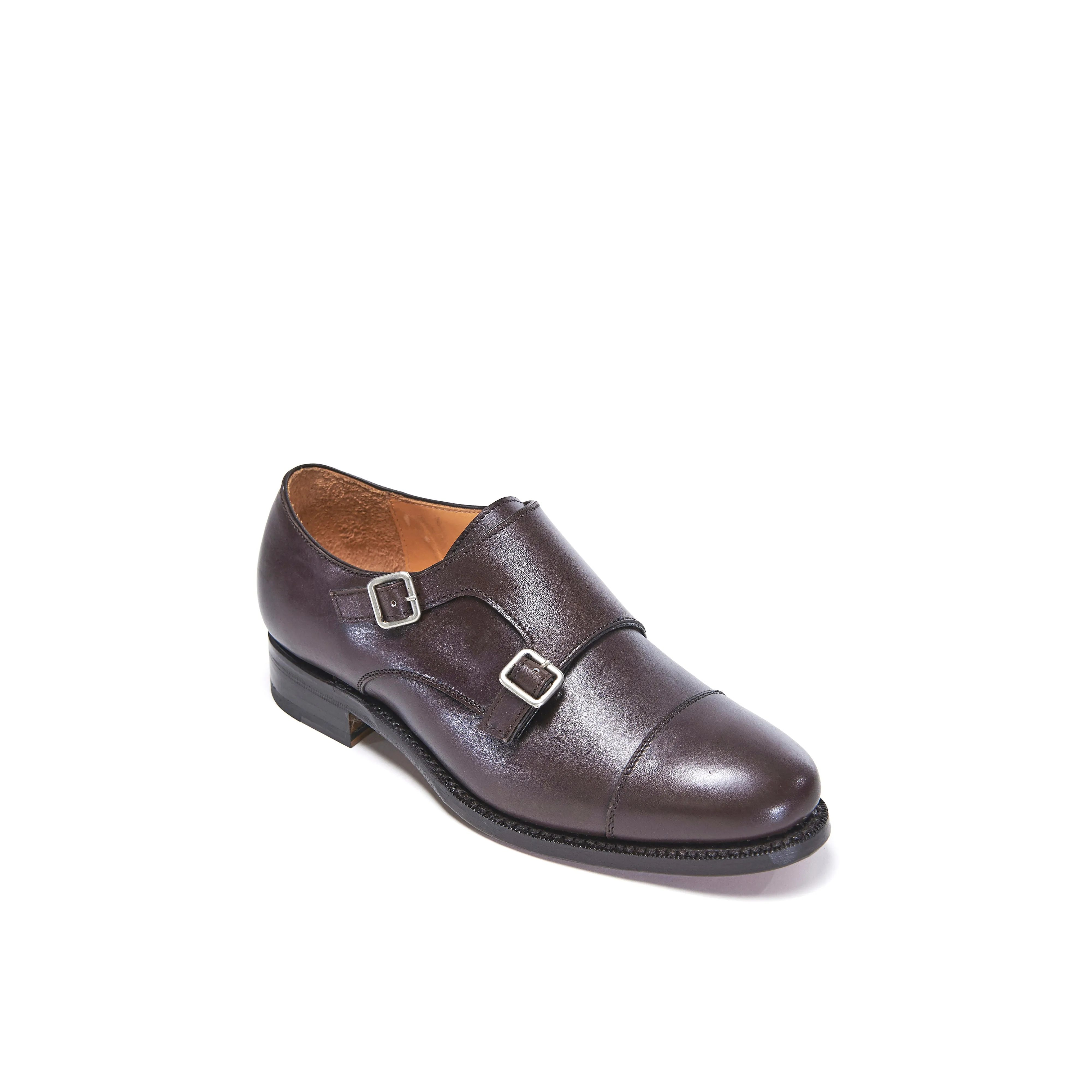 Goodyear straight cap monk strap dark brown