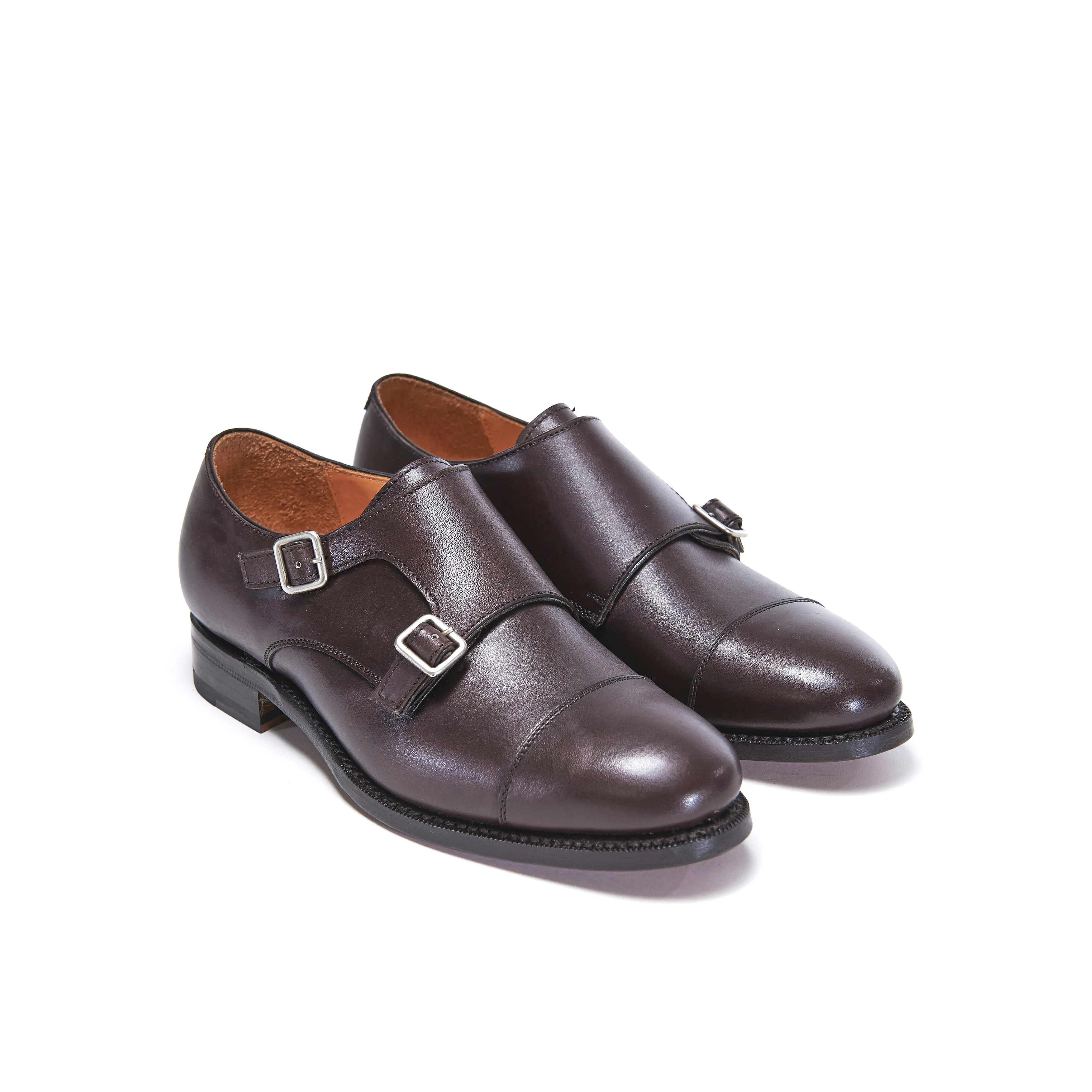 Goodyear straight cap monk strap dark brown