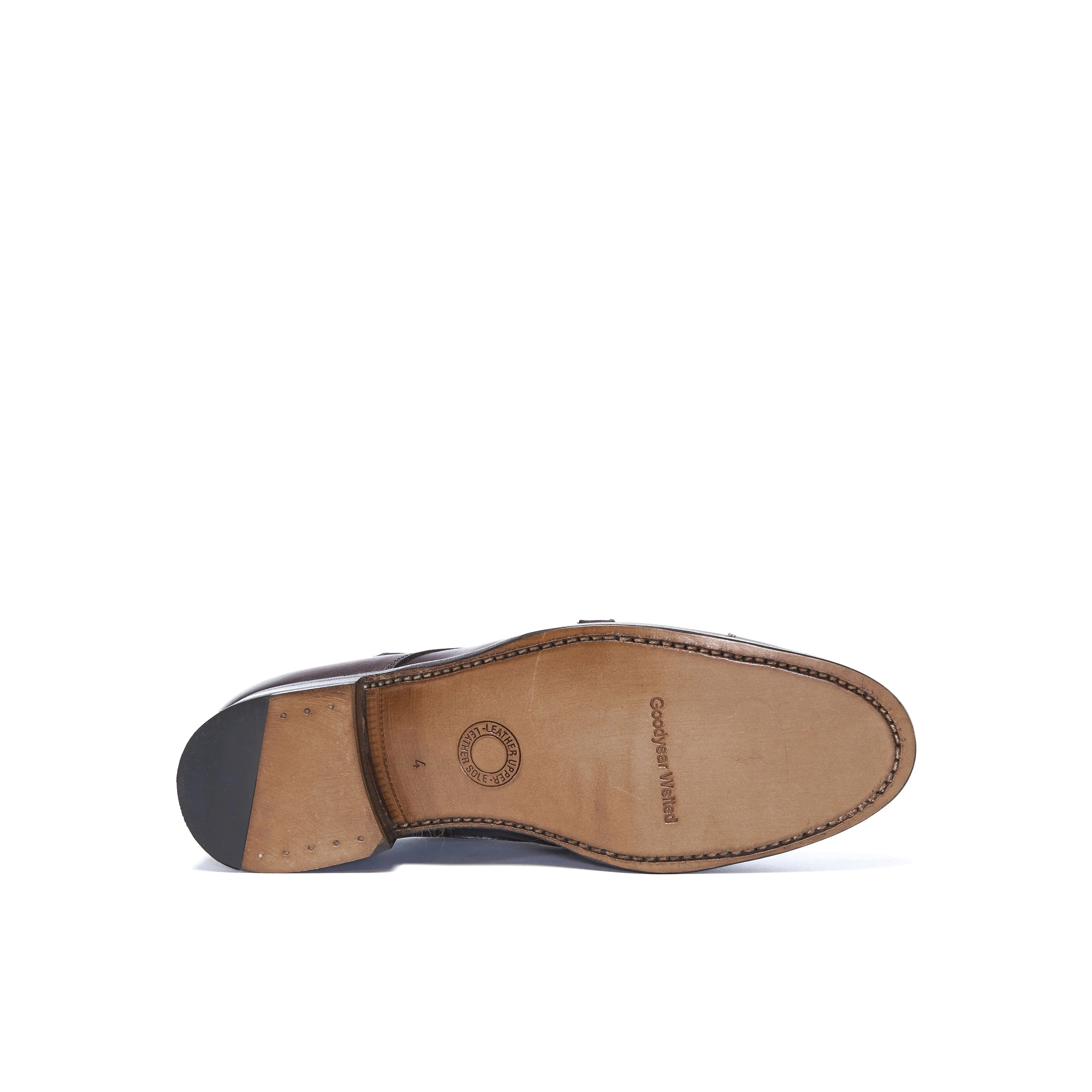 Goodyear straight cap monk strap dark brown