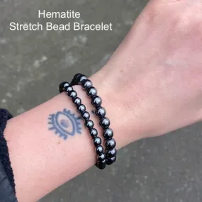 Hematite Stretch Bead Bracelet