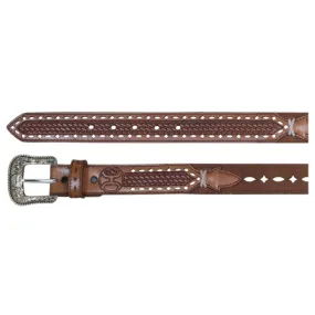 Hooey Oval and Diamond Inlay Mens Belt