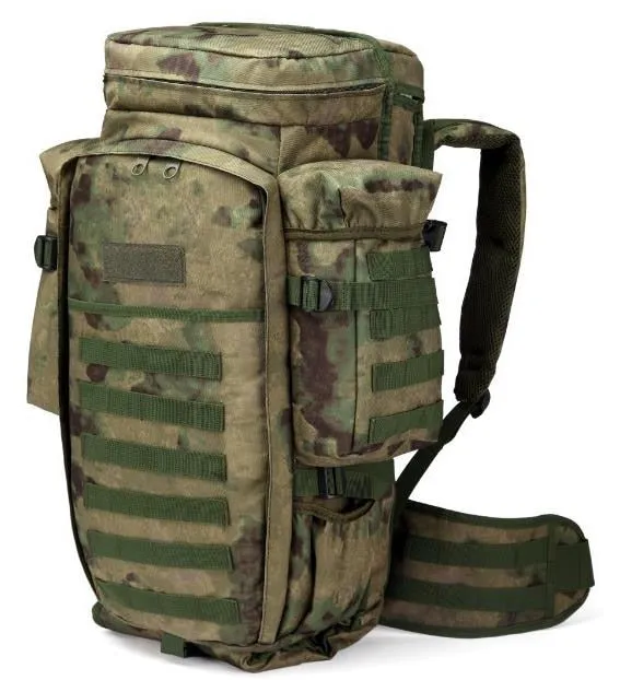 Hot-selling! Prepper 60L  Outdoor Waterproof Military Tactical Backpack with Rifle Pouch Hunting Shooting Camping Trekking Hiking Traveling