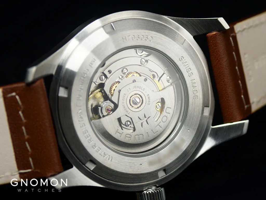 Khaki Field Automatic Black 42 - Brown Leather Ref. H70555533