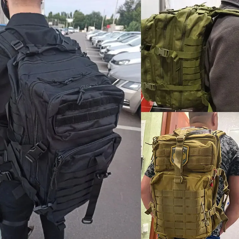 Large Capacity Waterproof Tactical Backpack for Men, 3P Softback, Outdoor Bug Rucksack, Hiking, Camping, Hunting Bags, 50L