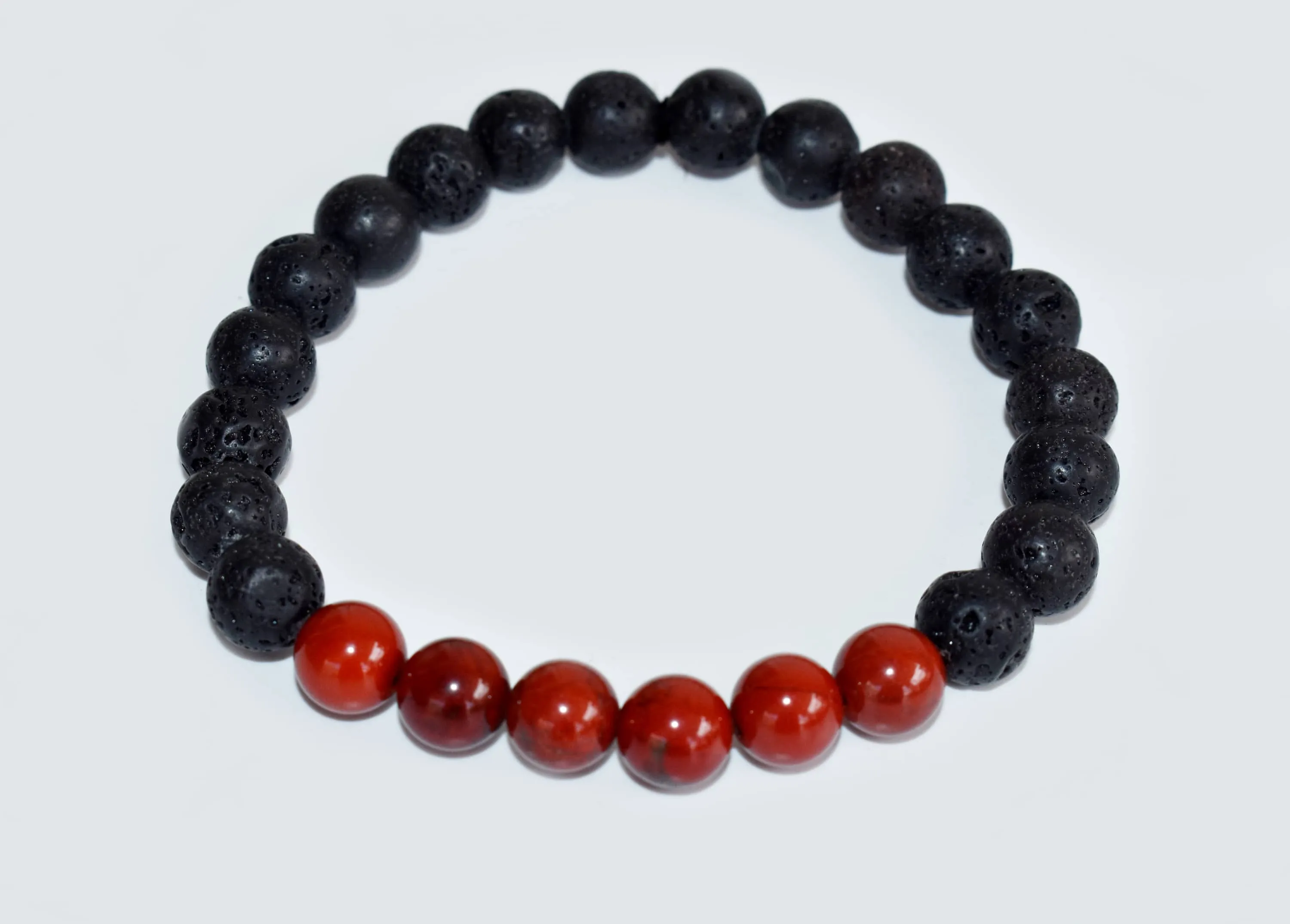 Lava Diffuser Bracelet, Lava with Red Jasper Beads Diffuser Jewelry, Aromatherapy, Essential Oil Bracelet, Spiritual Gift, Yoga Gift for Her,