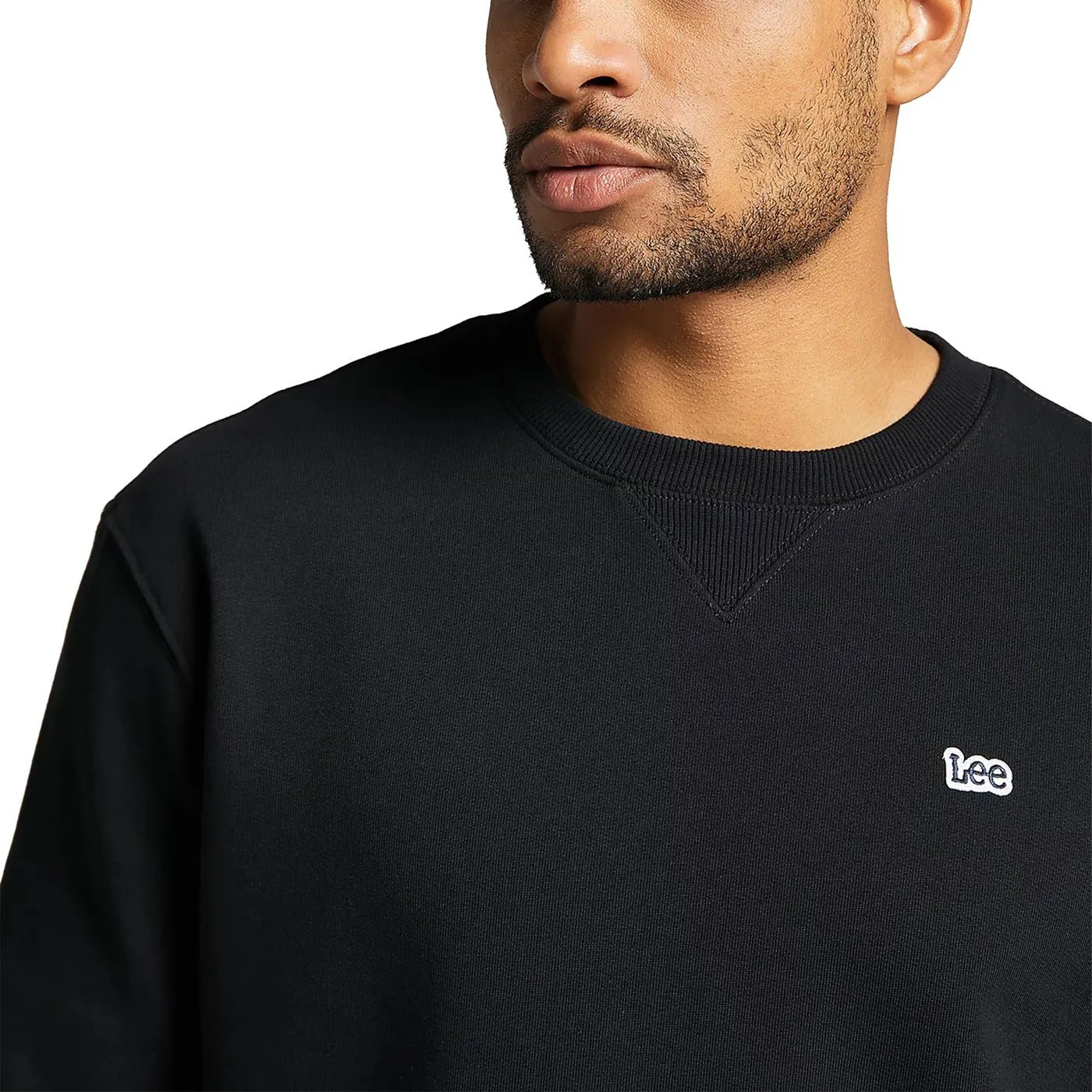 Lee felpa girocollo da uomo Plain Crew L81ITJ01 nero