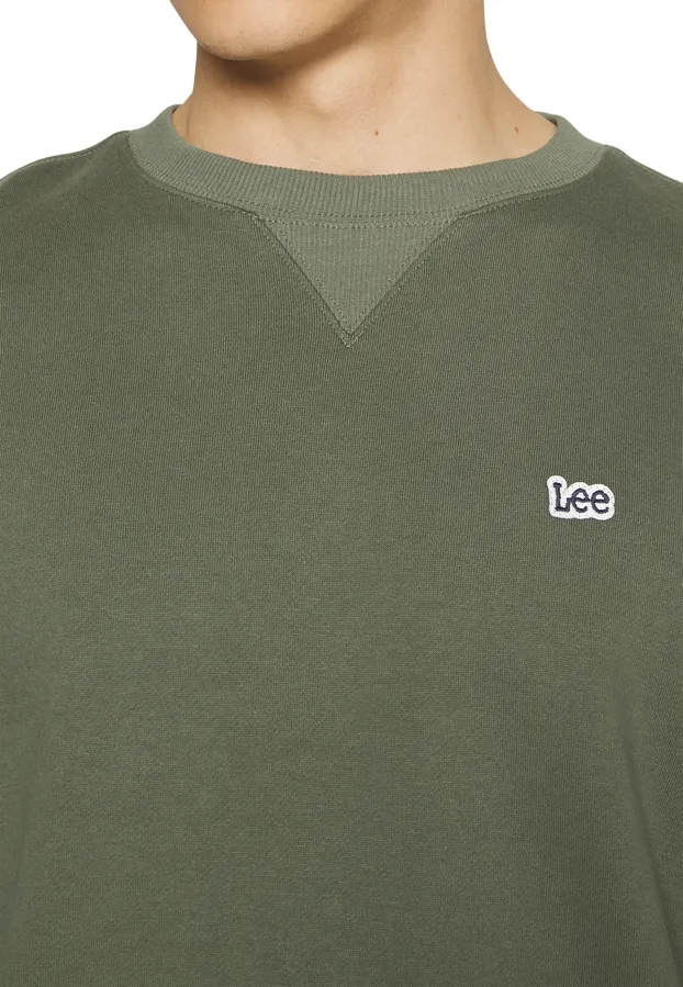 Lee Felpa Girocollo da uomo Plain Crew Sweatshrt 112341660 oliva