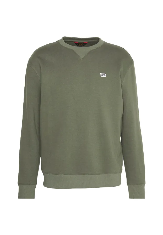 Lee Felpa Girocollo da uomo Plain Crew Sweatshrt 112341660 oliva
