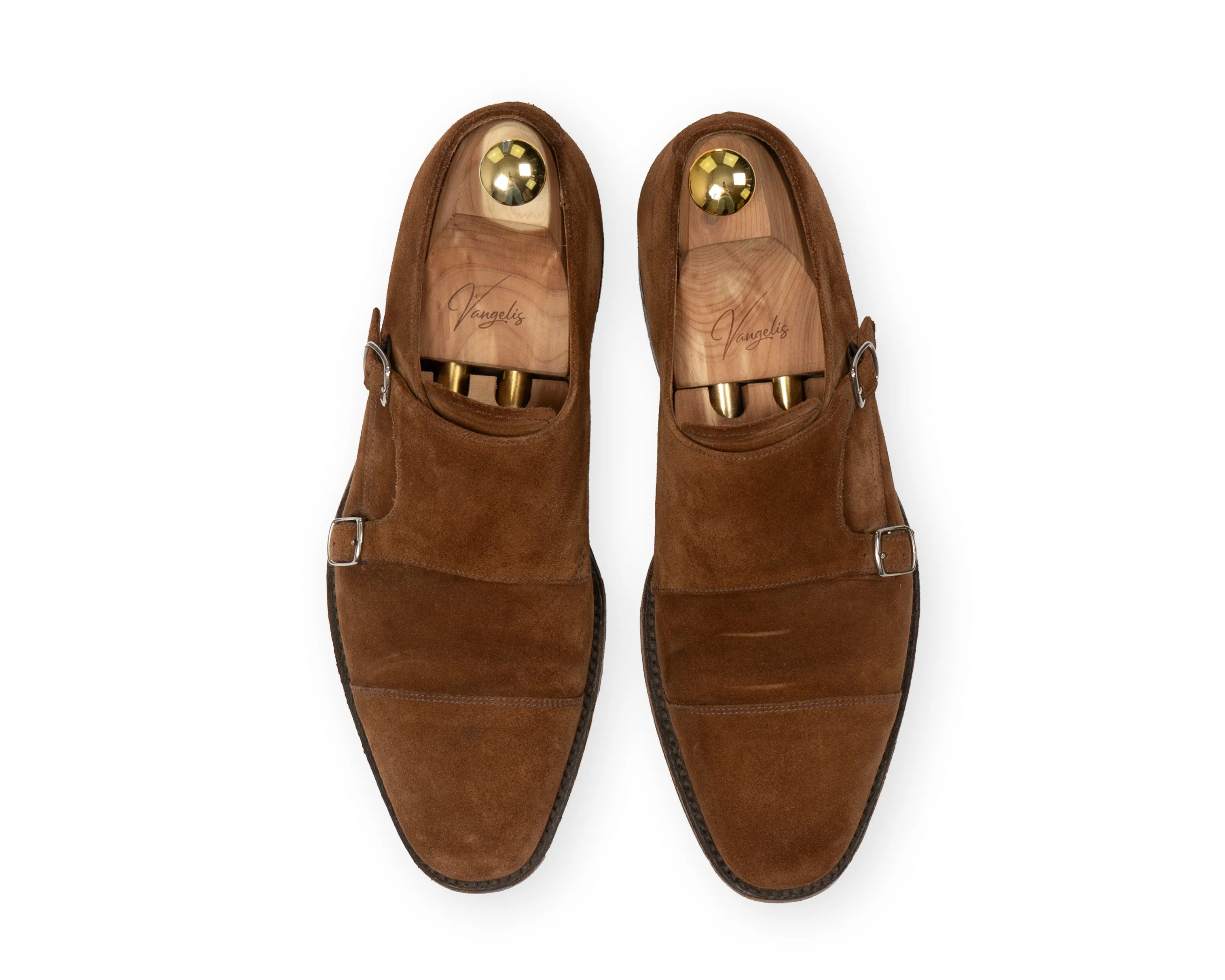 Loake - Tan Suede Double Monk Straps UK 6,5/EU 40,5