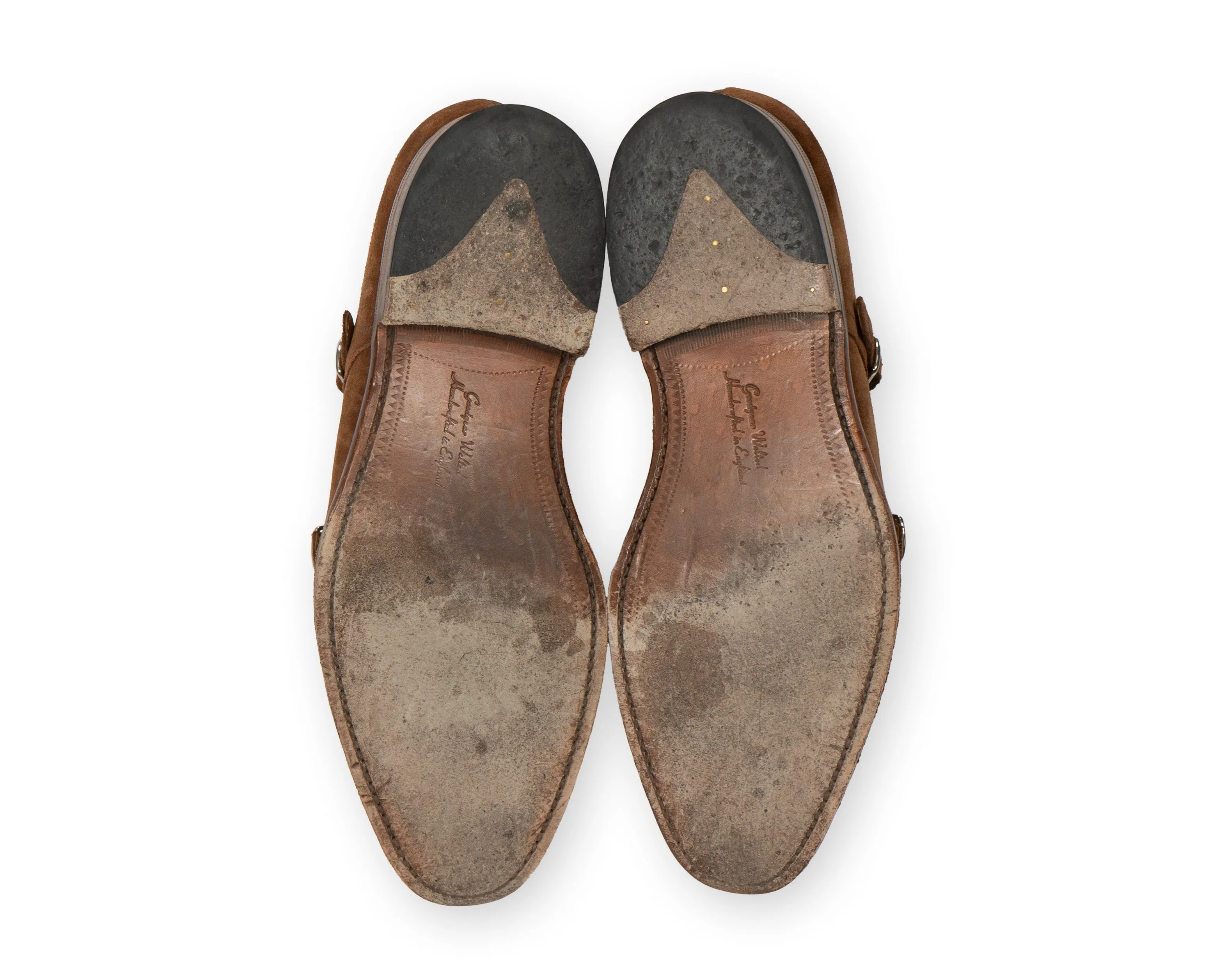 Loake - Tan Suede Double Monk Straps UK 6,5/EU 40,5