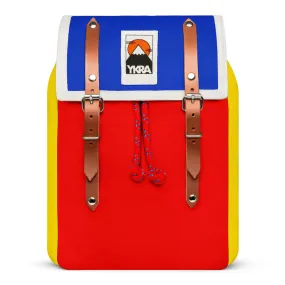 Matra Mini S Leather Backpack in Tricolour by YKRA