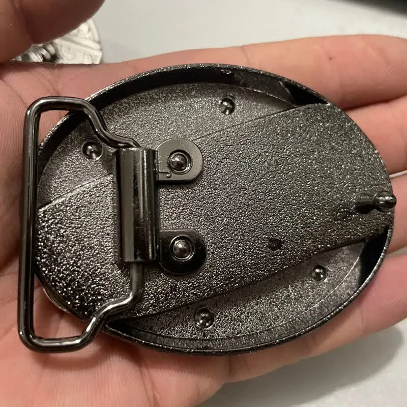 Men's DIY Monkey Hidden Folding Knife Leather Belt