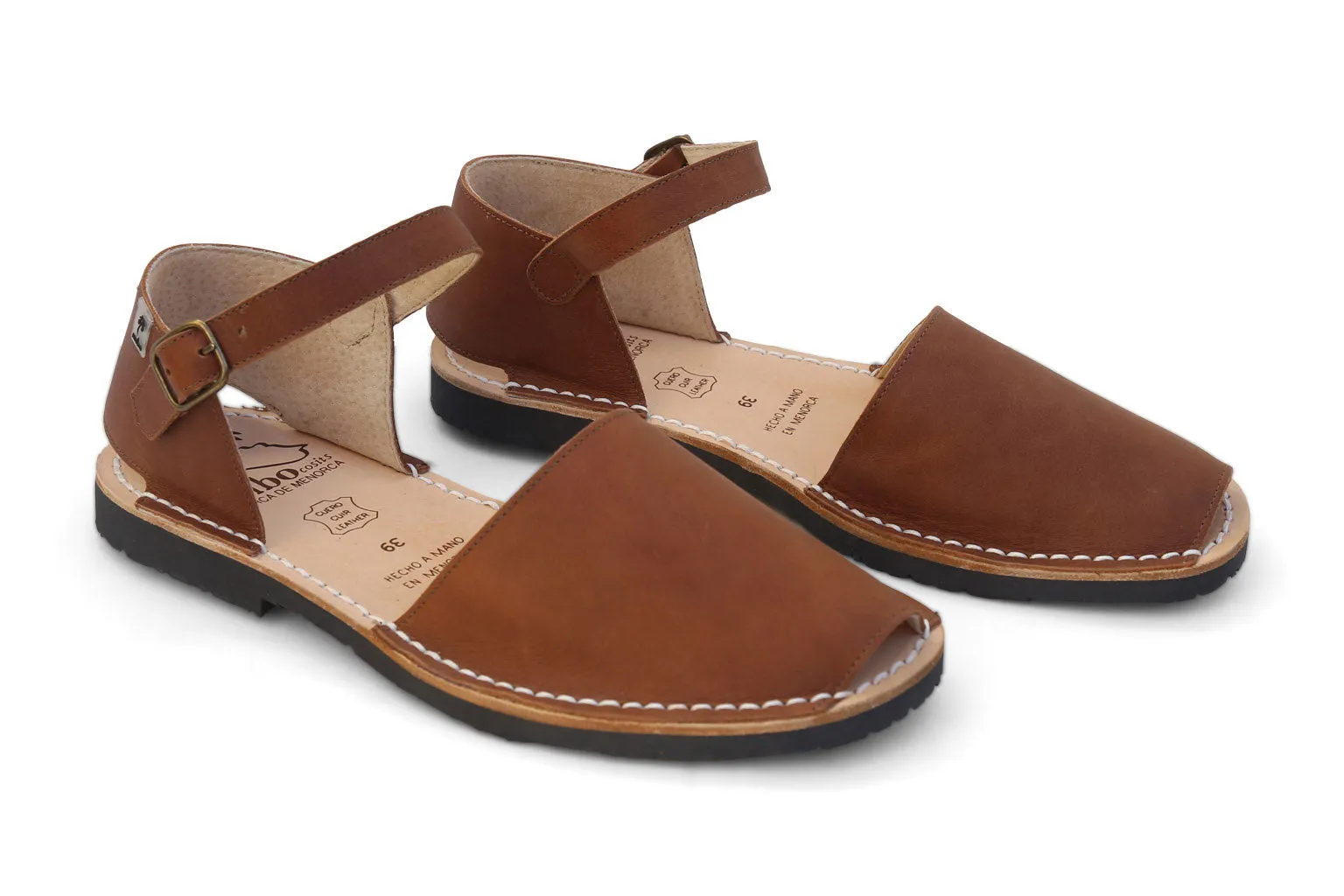 Mibo Avarcas Fraileras Cuero Monk Strap Menorcan Sandals