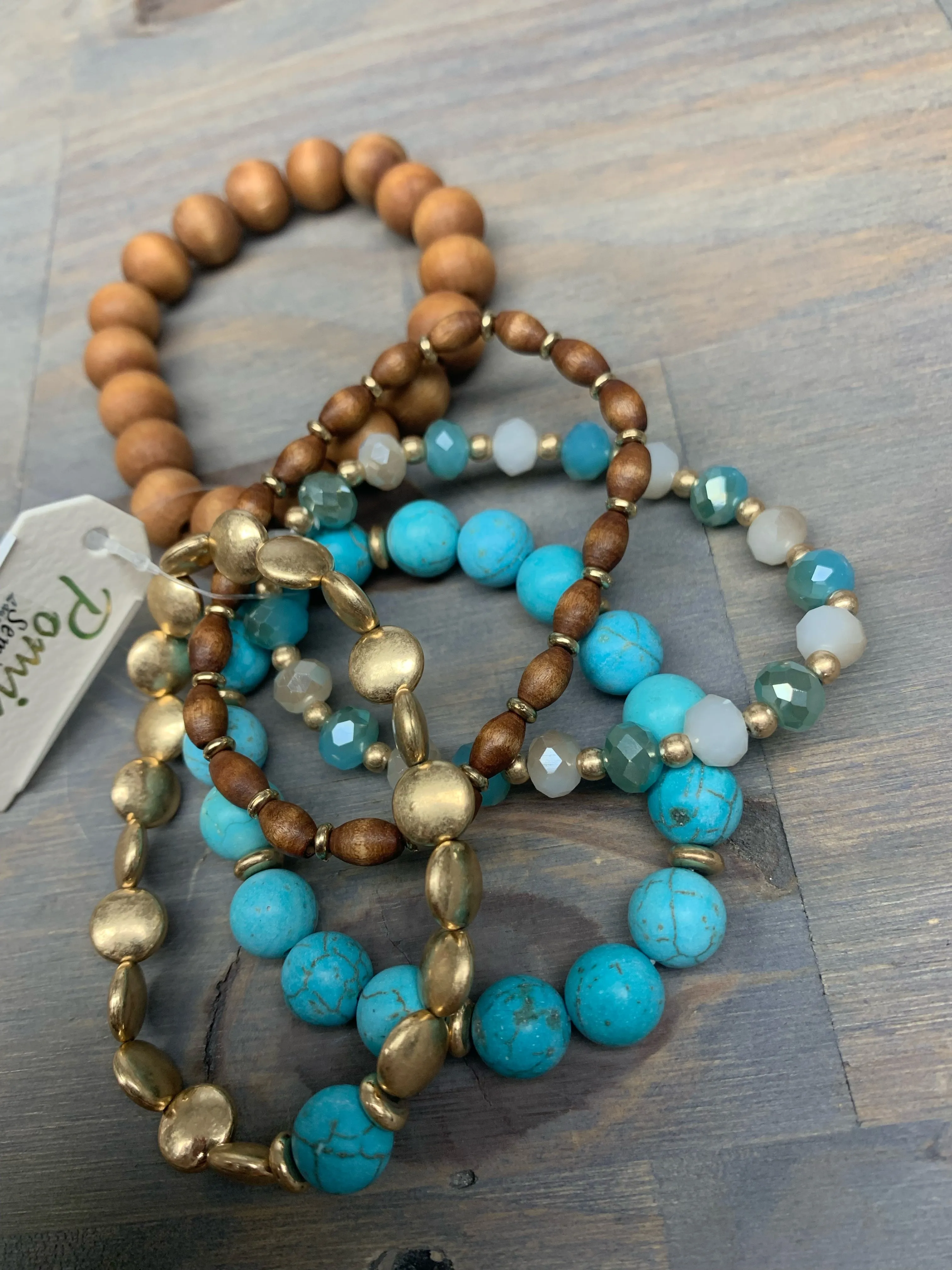 Mixed Bead Stackable Bracelet Set