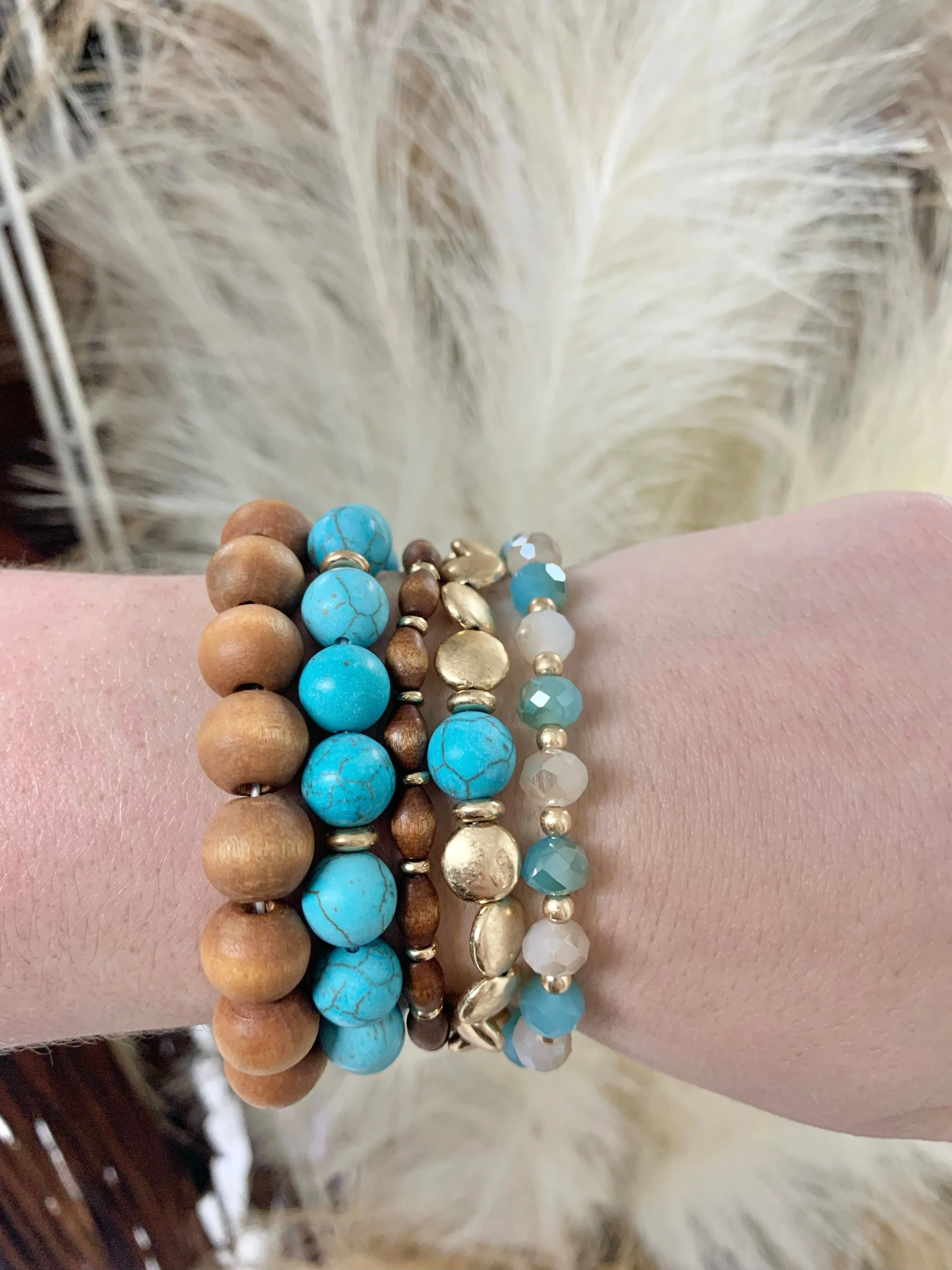Mixed Bead Stackable Bracelet Set