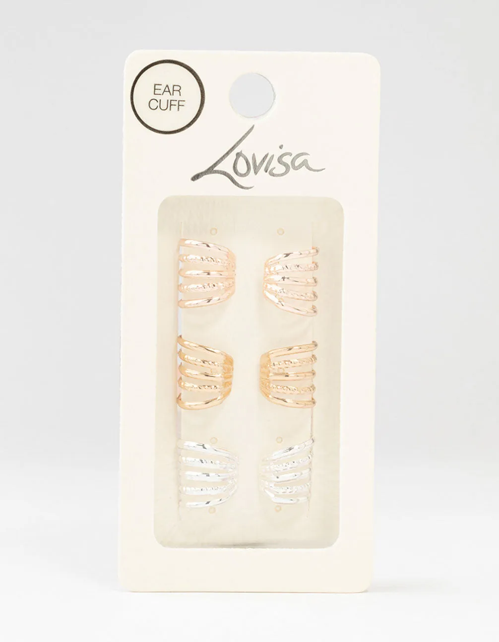 Mixed Metals Ear Cuffs 6-Pack
