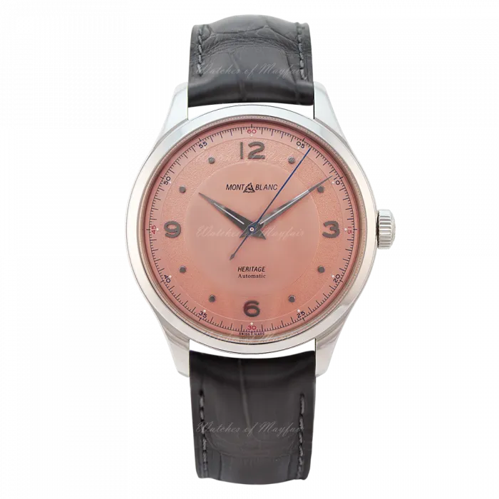 MON01205 - SS 40MM AUTO HERITAGE SALMON DL GREY STRAP