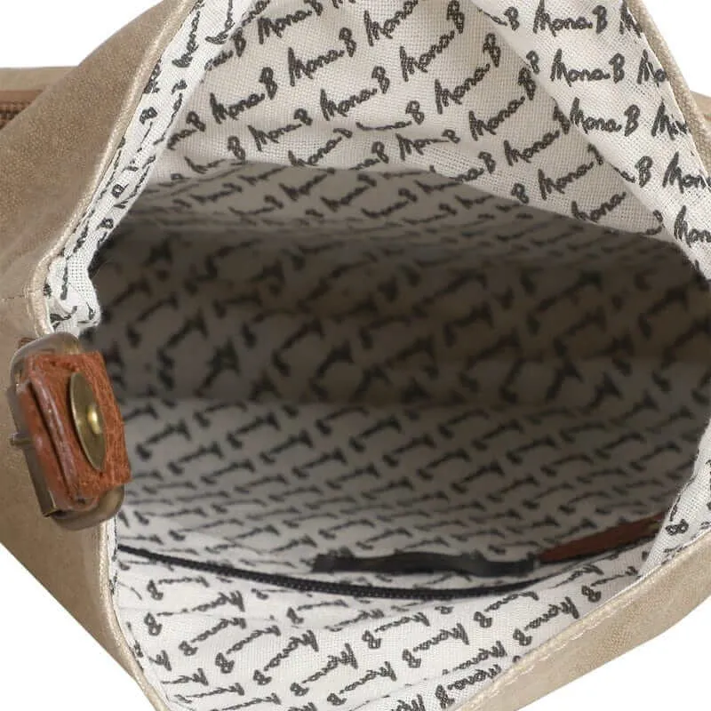 Mona B - Unisex Canvas Messenger Crossbody Bag: Flint
