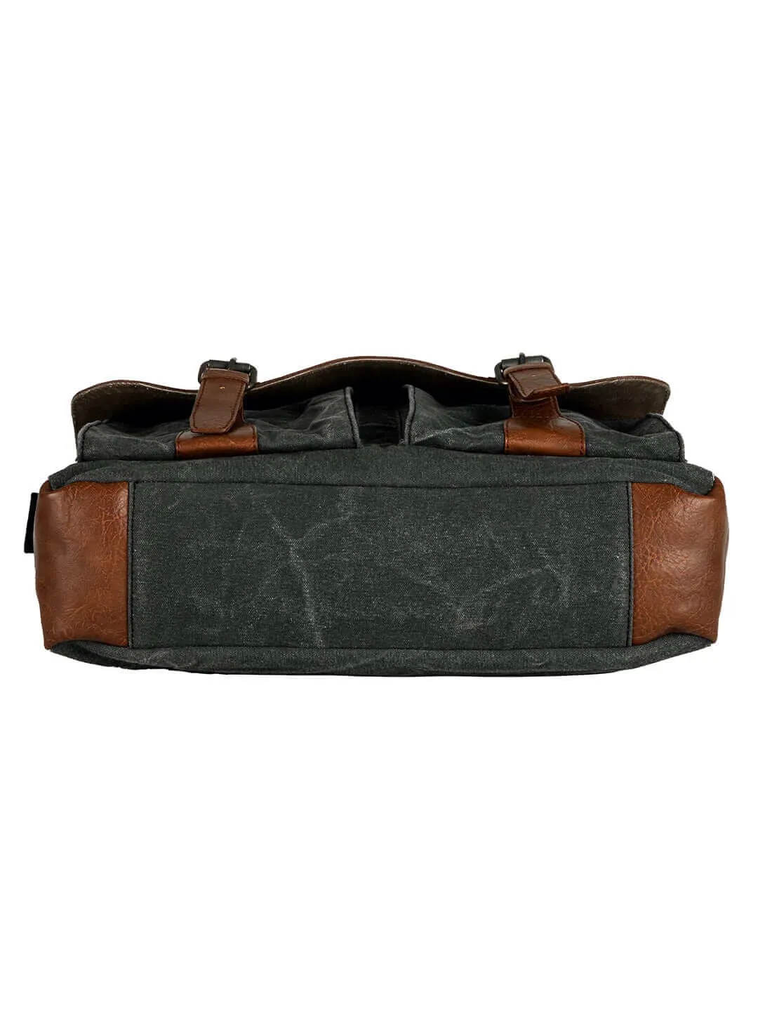 Mona B - Upcycled Canvas Messenger Crossbody Laptop Bag for Upto 14" Laptop/Mac Book/Tablet with Stylish Design for Men and Women: Flap