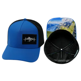 Mountains Hat | Trucker Hat |  Royal Blue - Black
