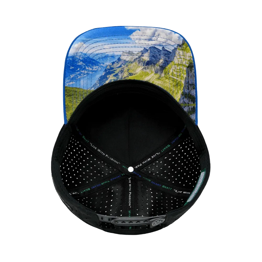 Mountains Hat | Trucker Hat |  Royal Blue - Black