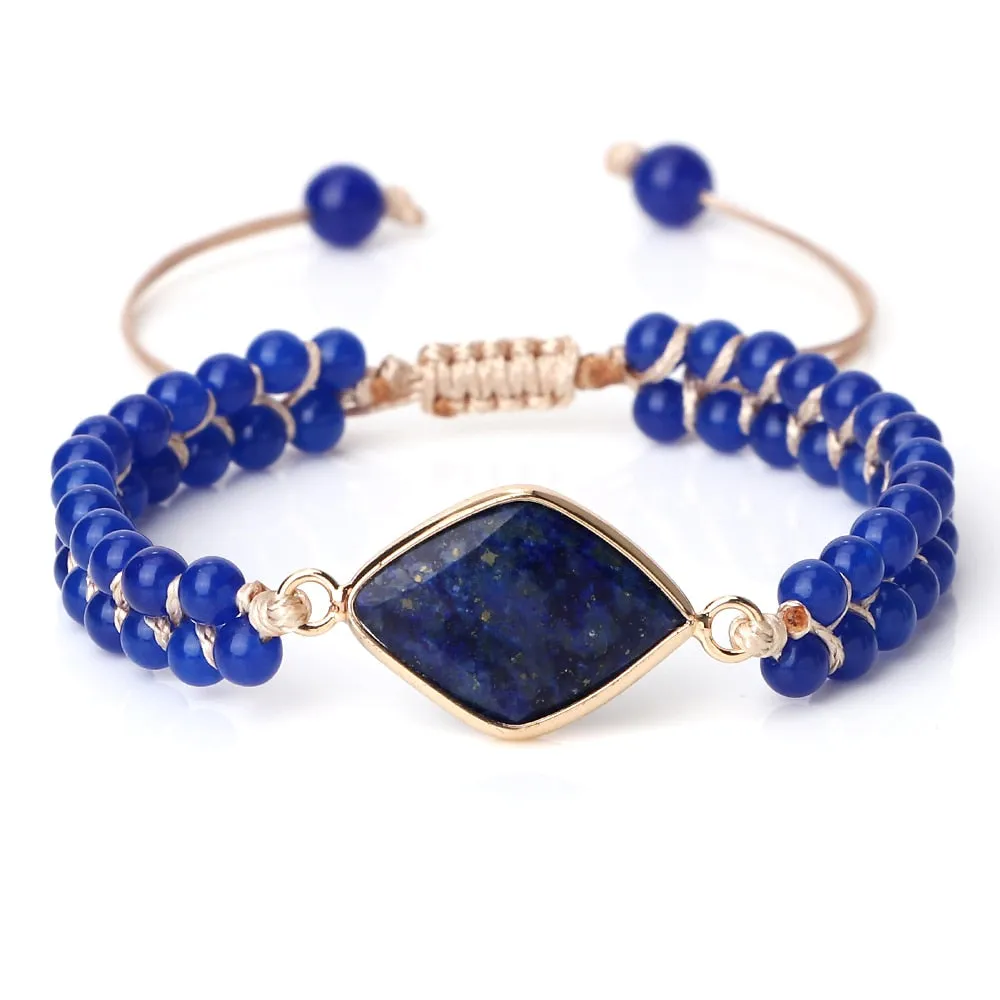 Natural Lapis lazuli Healing Beads Bracelets For Men Handmade Charm Natural Stone Beaded Bracelets