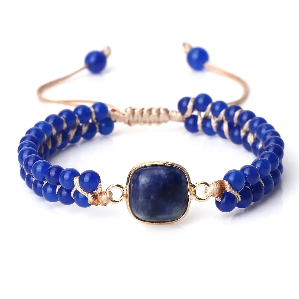 Natural Lapis lazuli Healing Beads Bracelets For Men Handmade Charm Natural Stone Beaded Bracelets