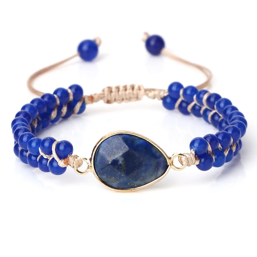 Natural Lapis lazuli Healing Beads Bracelets For Men Handmade Charm Natural Stone Beaded Bracelets