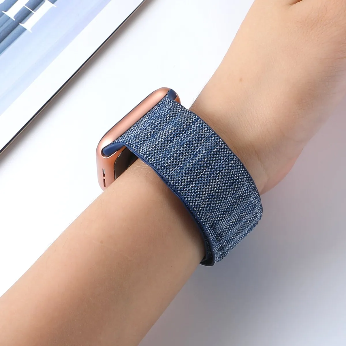 Navy Denim Magnetic Link Band