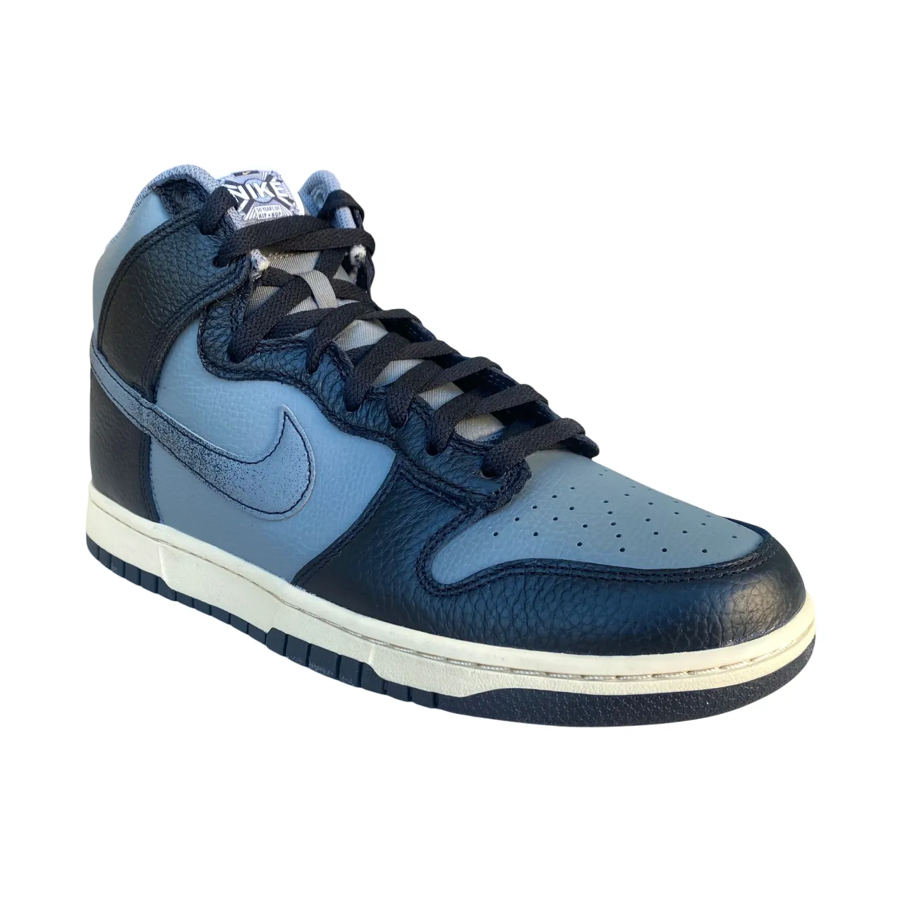 Nike scarpa sneakers alta da uomo Dunk Hi Retro Premium DV7216-001 grigio nero