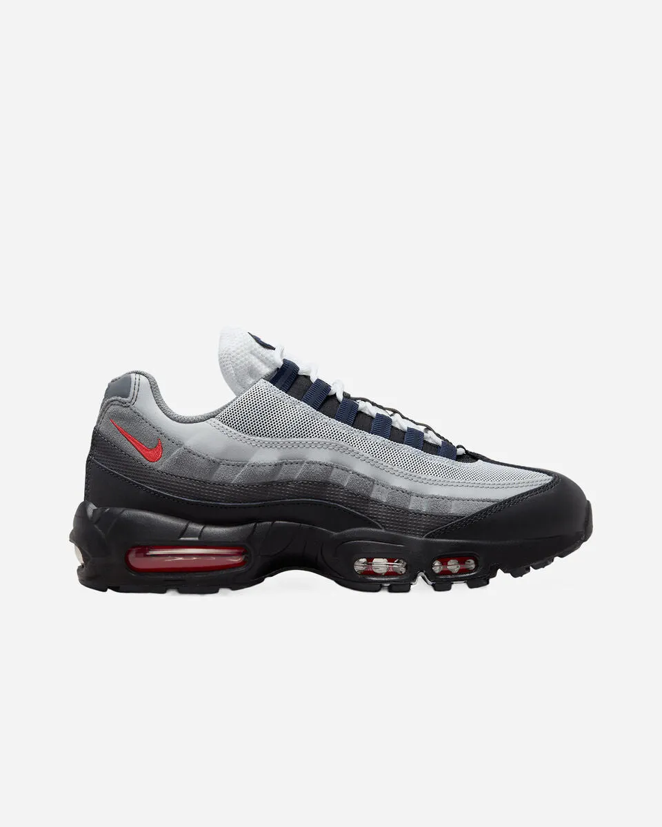 Nike scarpa sneakers da uomo Air Max 95 Essential DM0011 007 nero-rosso-antracite