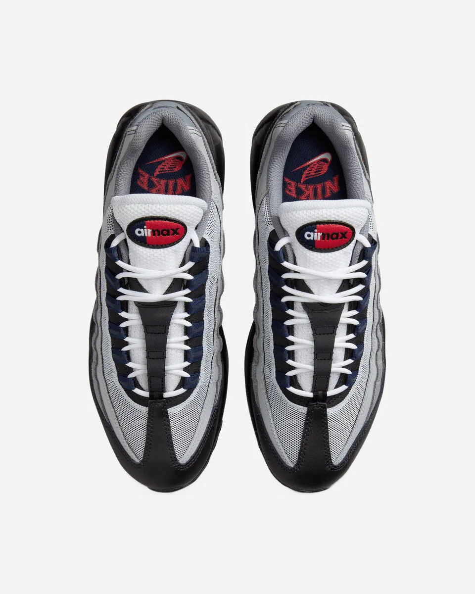 Nike scarpa sneakers da uomo Air Max 95 Essential DM0011 007 nero-rosso-antracite