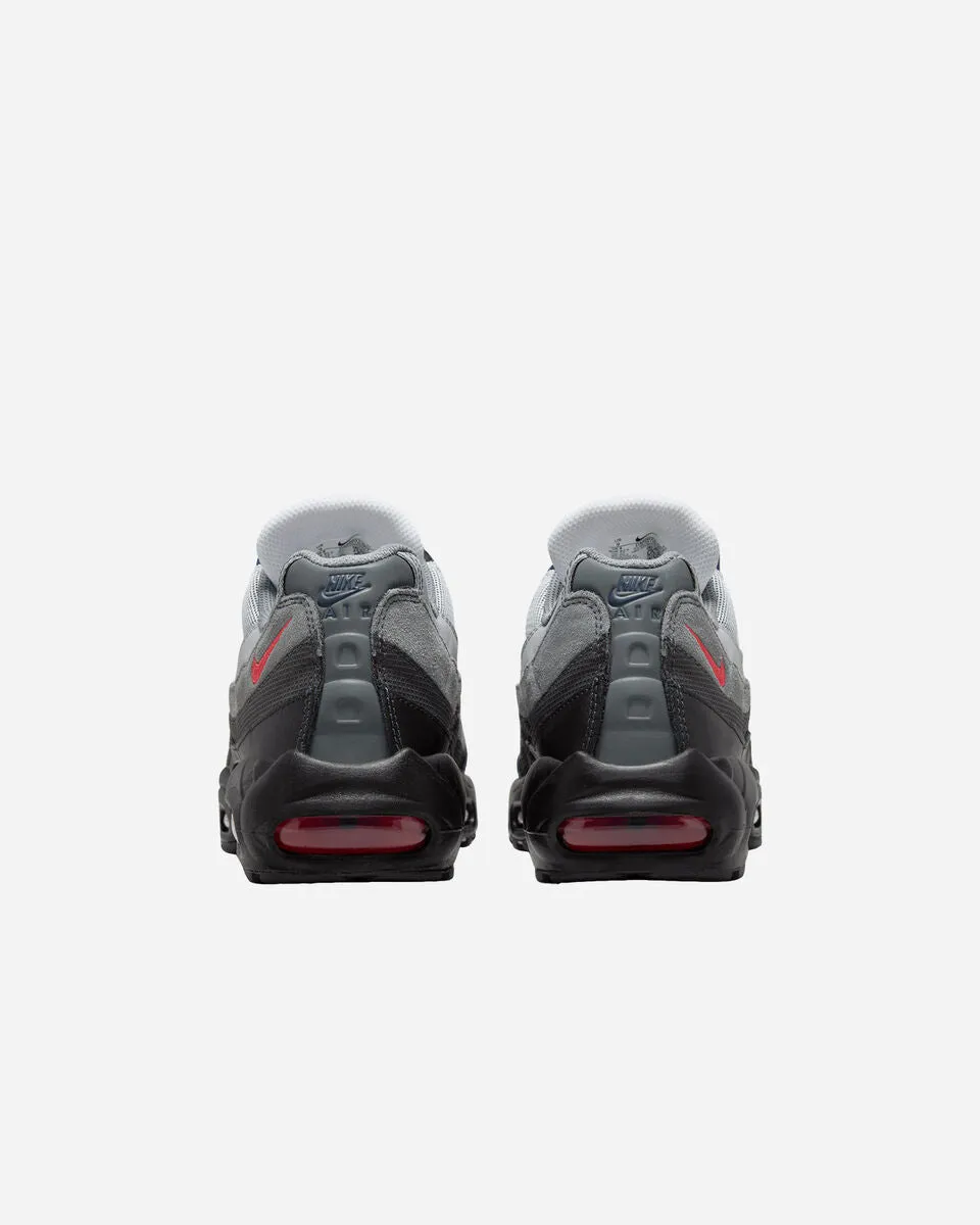 Nike scarpa sneakers da uomo Air Max 95 Essential DM0011 007 nero-rosso-antracite
