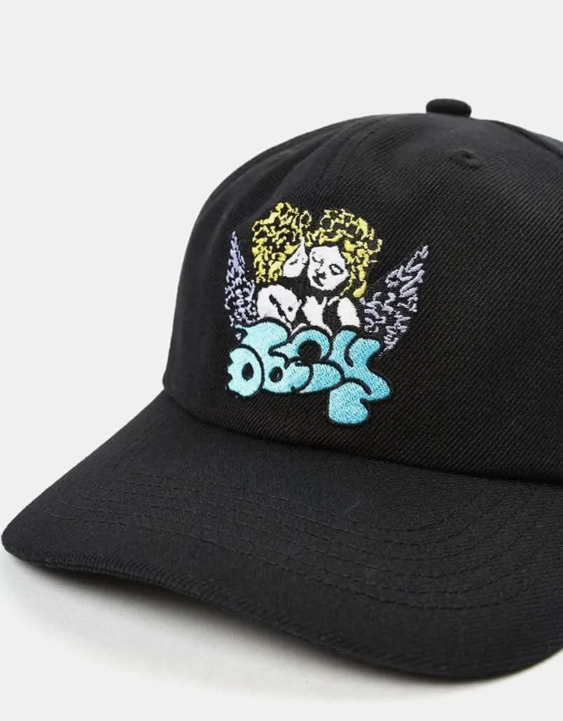 Obey Angel 6 Panel Snapback Cap - Black